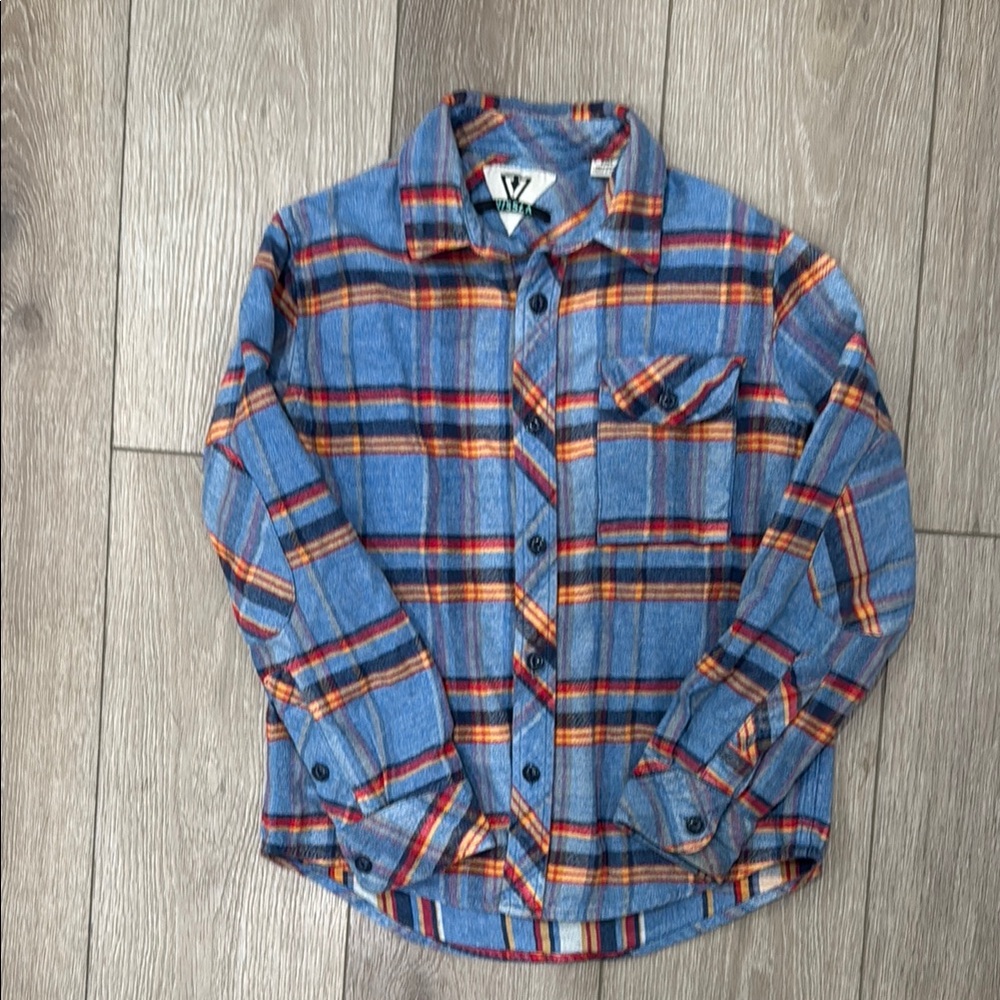Kids Blue Plaid Shirt